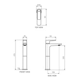 Parisi Slim II High Basin Mixer | Brushed Brass